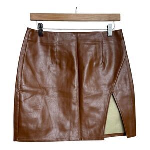Lulus faux‎ leather mini skirt medium